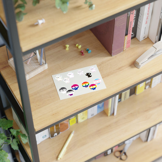 Skulls and Dragons Pride Flag Sticker Sheet