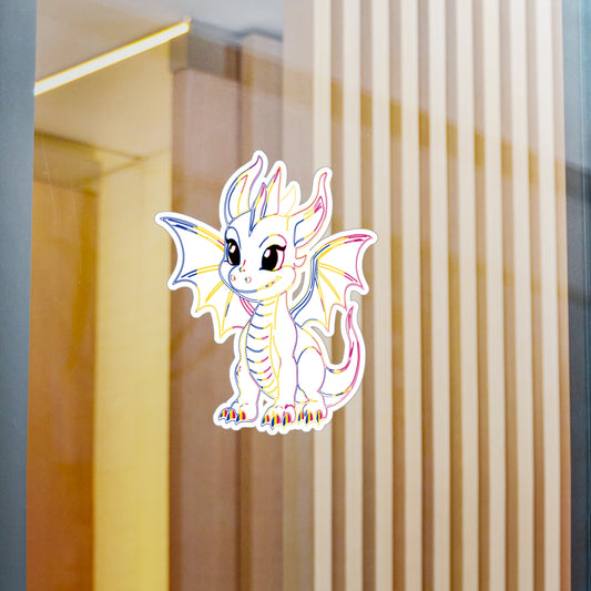 Pan Pride Baby Dragon Kiss-Cut Vinyl Sticker (Water Resistant)