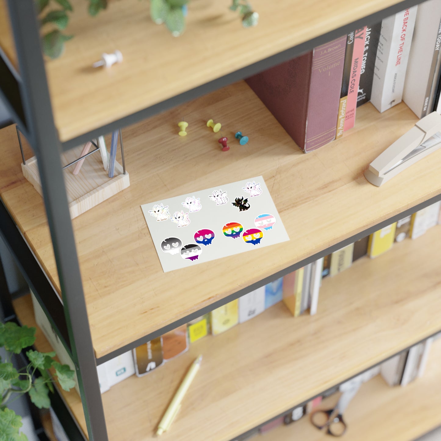Skulls and Dragons Pride Flag Sticker Sheet