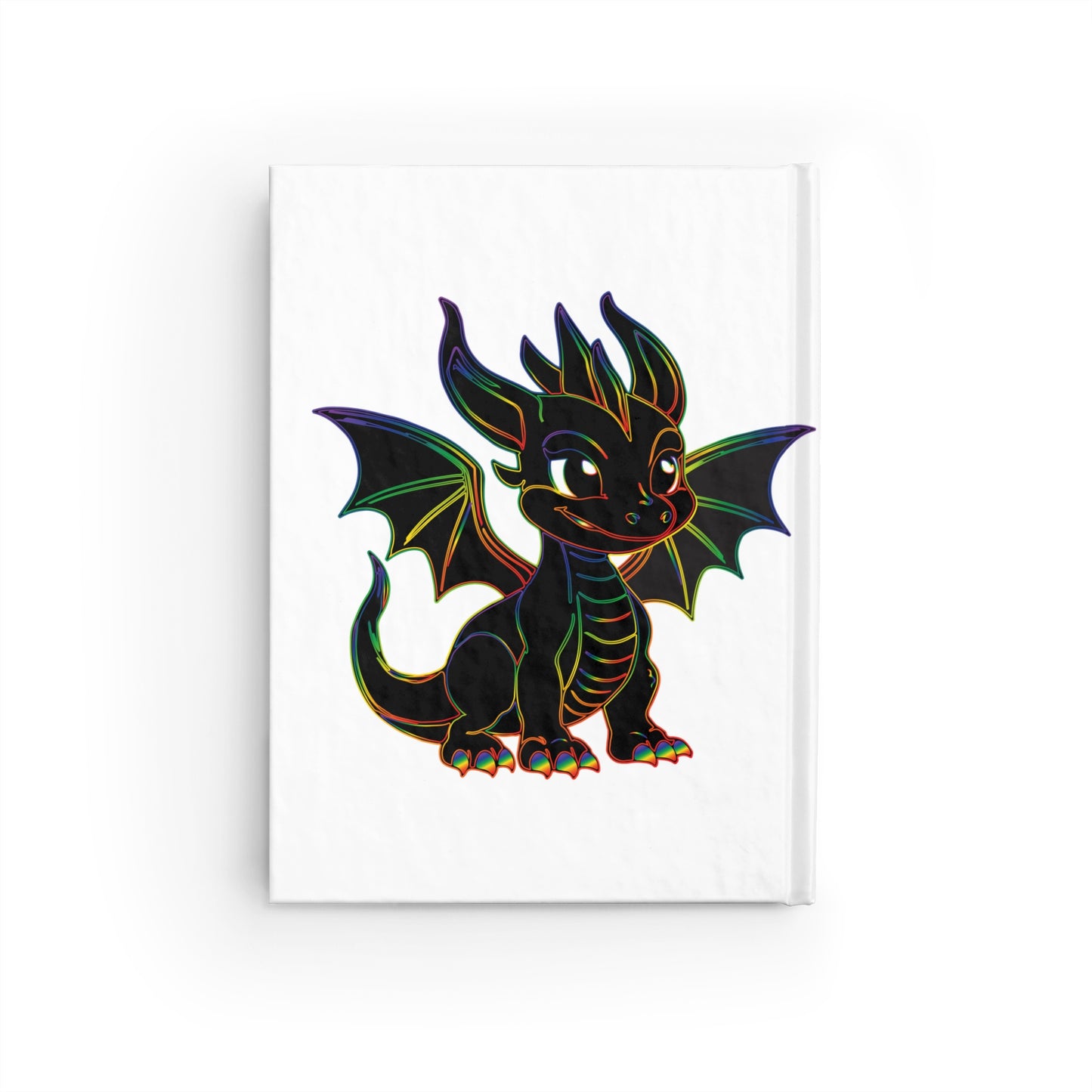 White and Black Rainbow Pride Baby Dragon Sketch Pad