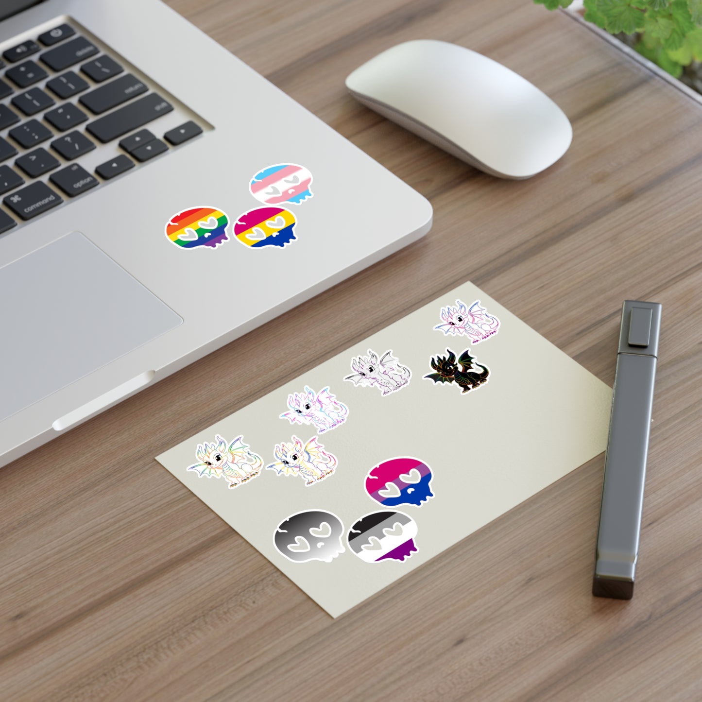 Skulls and Dragons Pride Flag Sticker Sheet
