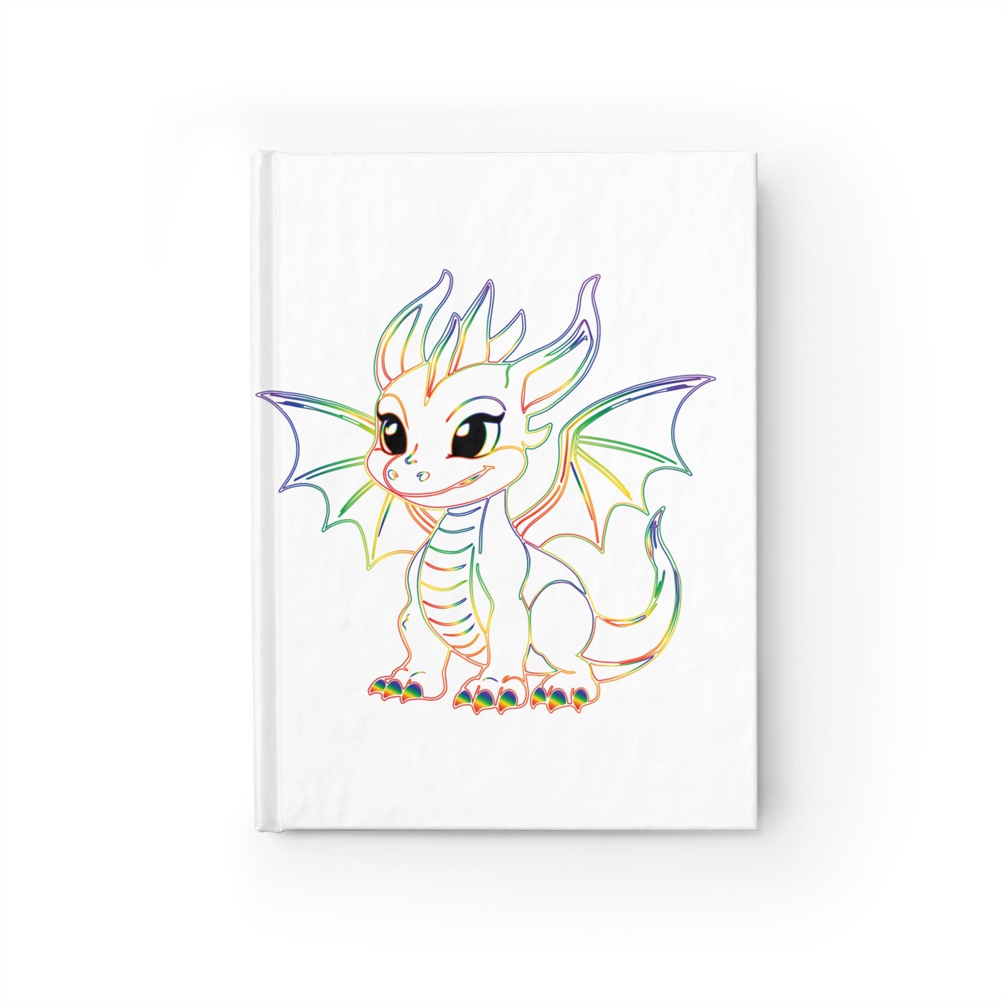 White and Black Rainbow Pride Baby Dragon Sketch Pad