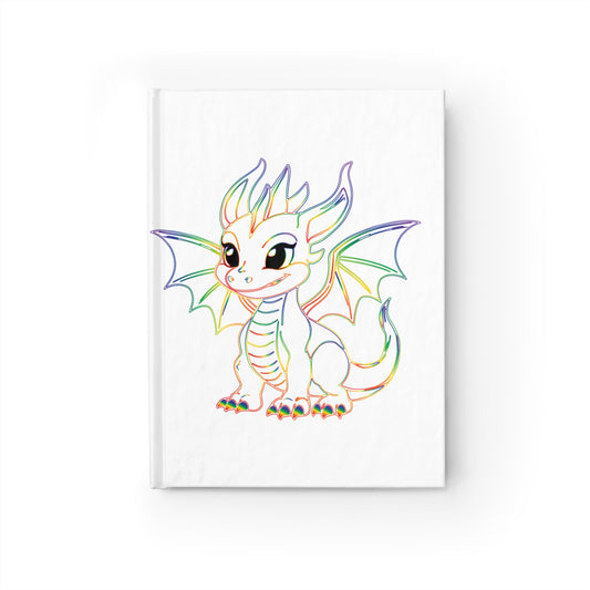 White and Black Rainbow Pride Baby Dragon Sketch Pad