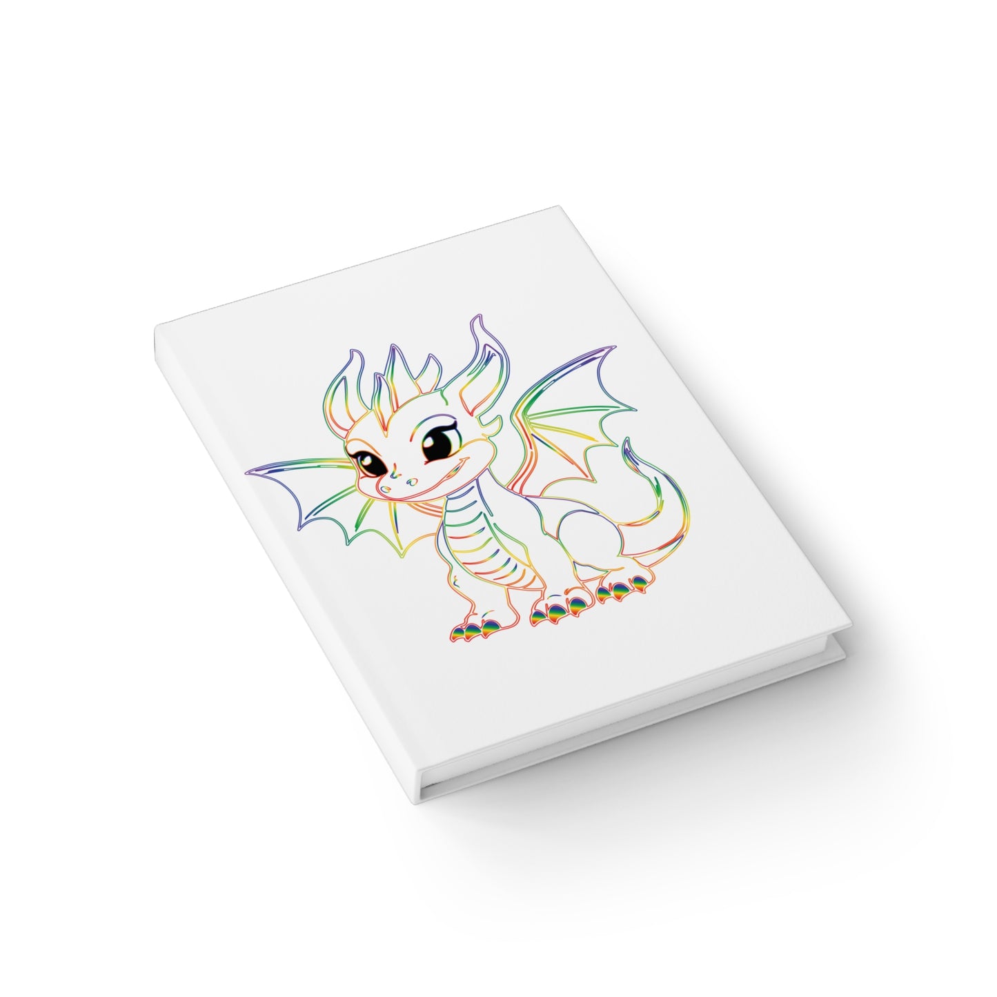 White and Black Rainbow Pride Baby Dragon Sketch Pad