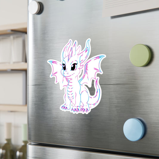 Trans Pride Baby Dragon Kiss-Cut Vinyl Sticker (Water Resistant)