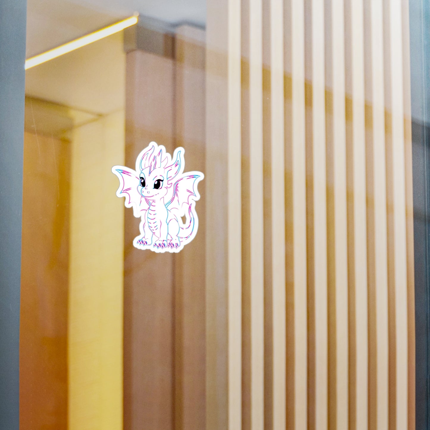 Trans Pride Baby Dragon Kiss-Cut Vinyl Sticker (Water Resistant)