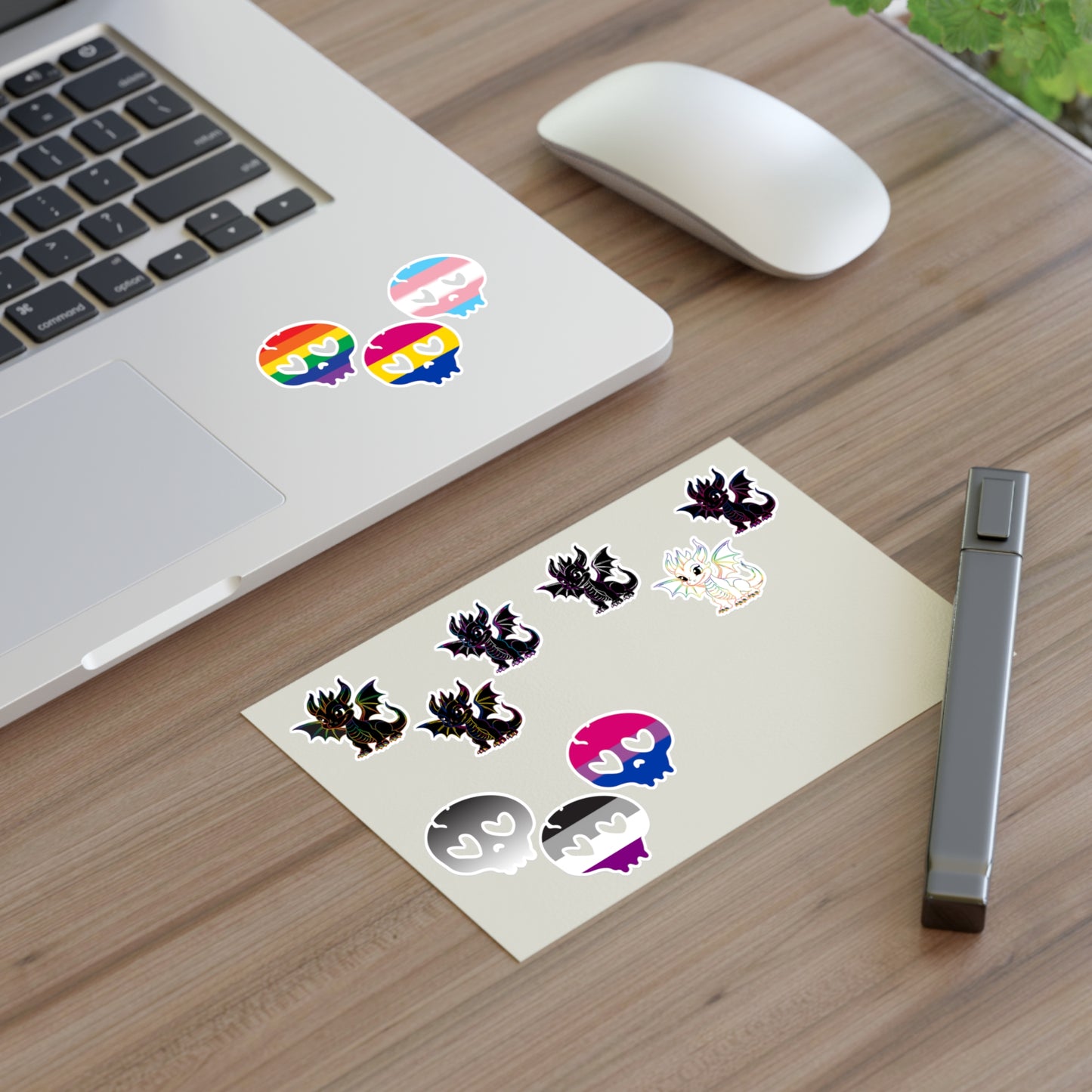 Skulls and Dragons Pride Flag Sticker Sheet 2.0